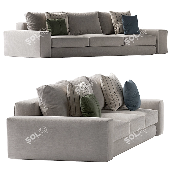 Sleek Hudson Sofa 2013 Edition 3D model image 4