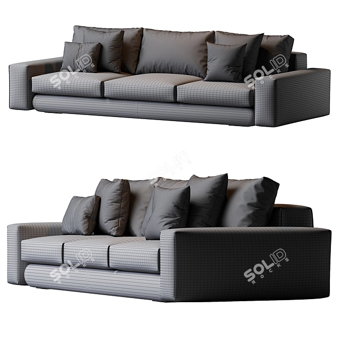 Sleek Hudson Sofa 2013 Edition 3D model image 5