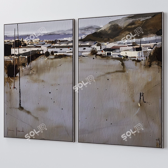 Big Wall Art Set with V-Ray and Corona Renderer 3D model image 2