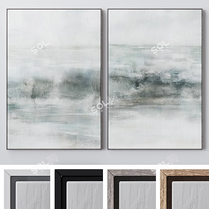 Large Framed Art Set 2063 3D model image 1