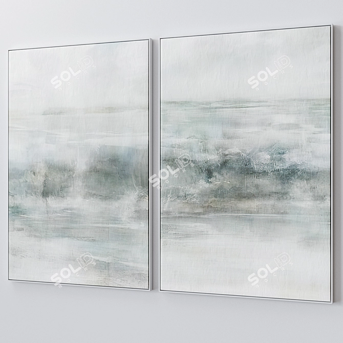 Large Framed Art Set 2063 3D model image 2