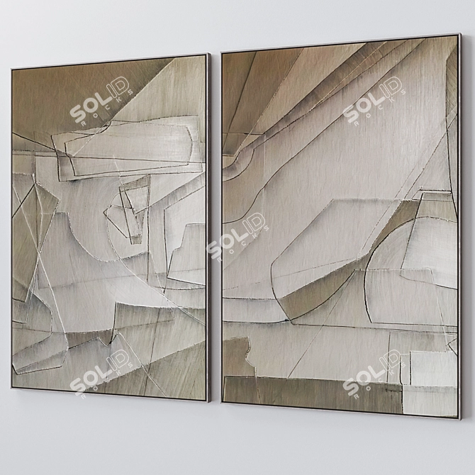 Large Wall Art Set 2064 3D model image 2