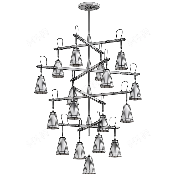 Elegant Vail Chandelier Design 3D model image 2