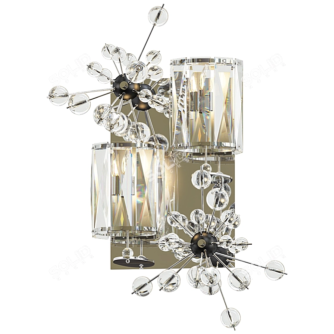 Elegant Lobmeyr 2-Light Sconce 3D model image 1