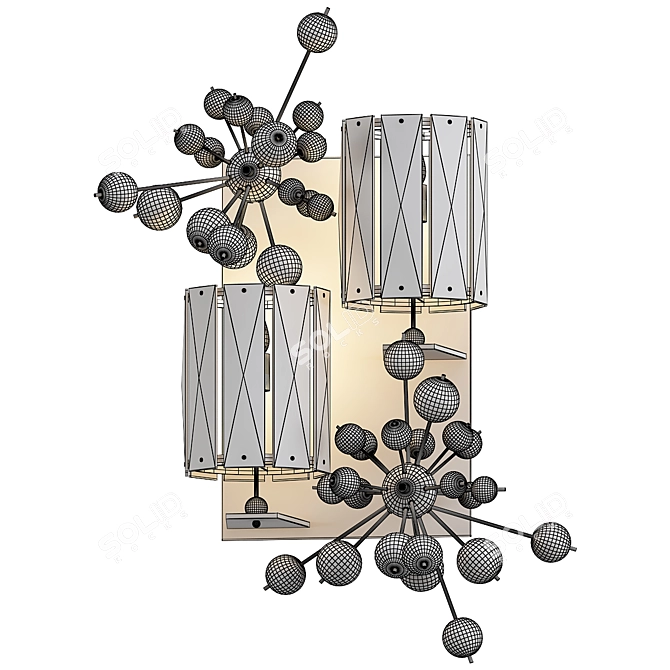 Elegant Lobmeyr 2-Light Sconce 3D model image 2