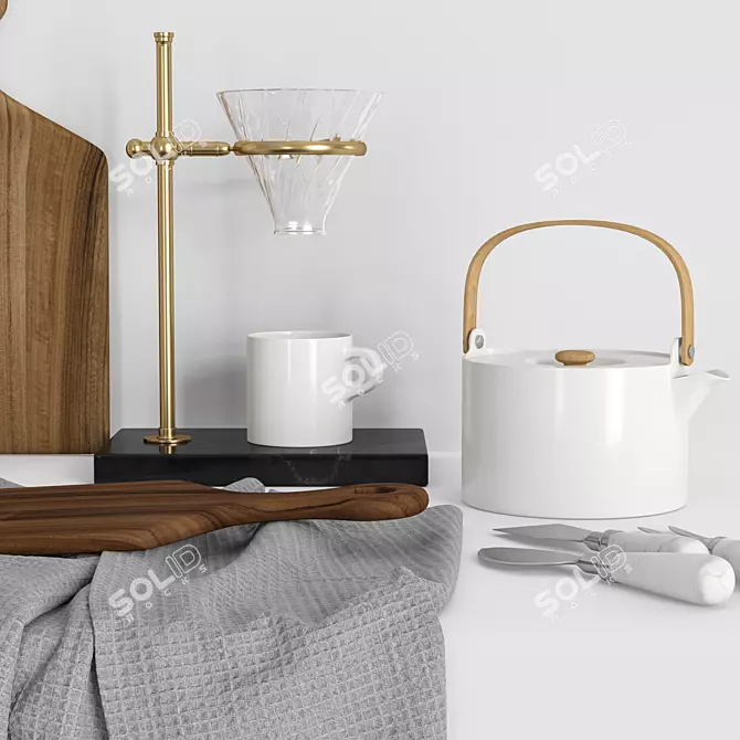 Modern Kitchen Set Model 3D 3D model image 3