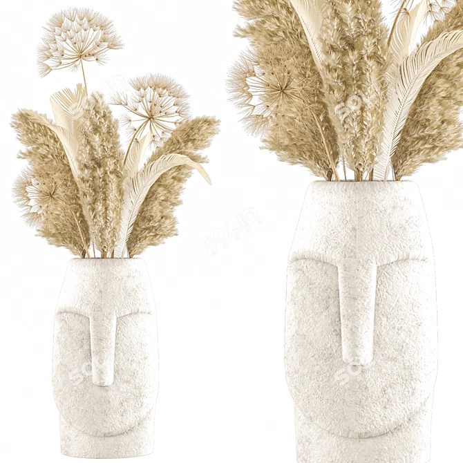 Urban Elegance Vases Trio 3D model image 4