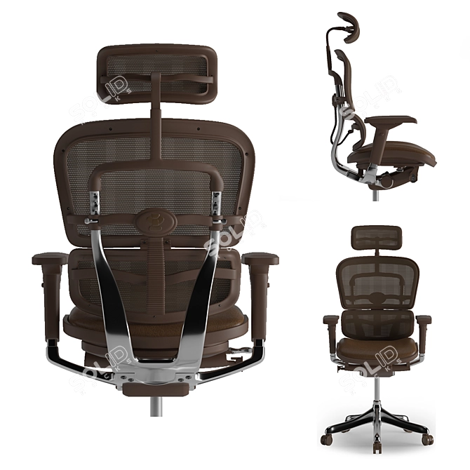 Ergohuman 3D Leather Office Chair 3D model image 3