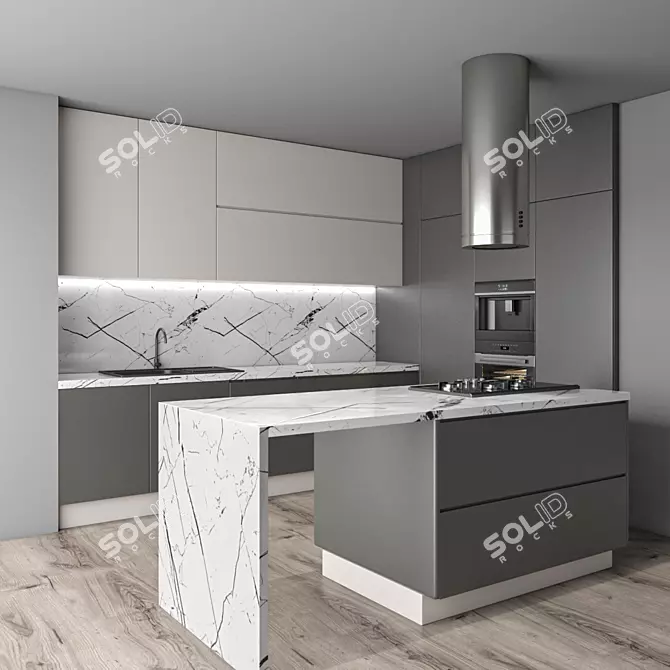  High Poly Kitchen Set 3D 3D model image 2