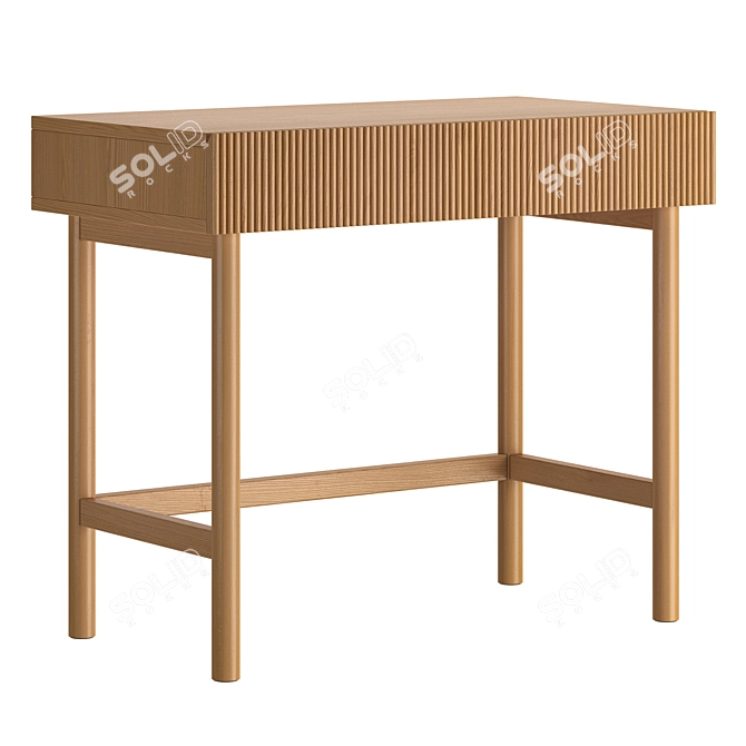 Solid Oak Writing Desk, Pilpao 3D model image 1