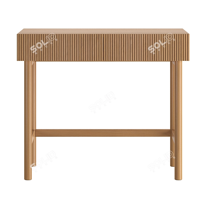 Solid Oak Writing Desk, Pilpao 3D model image 2