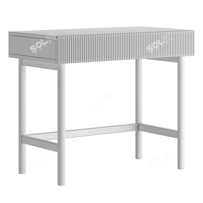 Solid Oak Writing Desk, Pilpao 3D model image 4