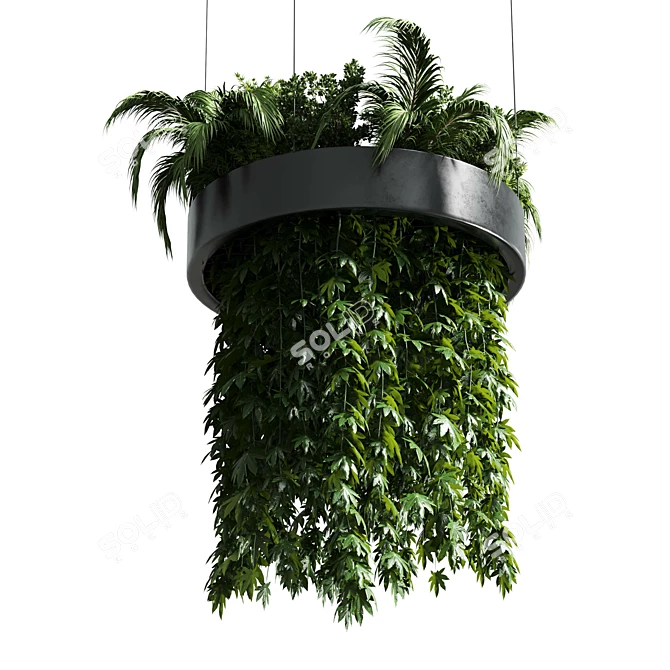 Title: Metal Hanging Indoor Plant 3D model image 3