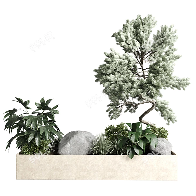 Bonsai Garden Set 3D Model 3D model image 2