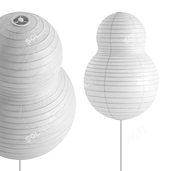 Modern Puff Floor Lamp Design 3D model image 2