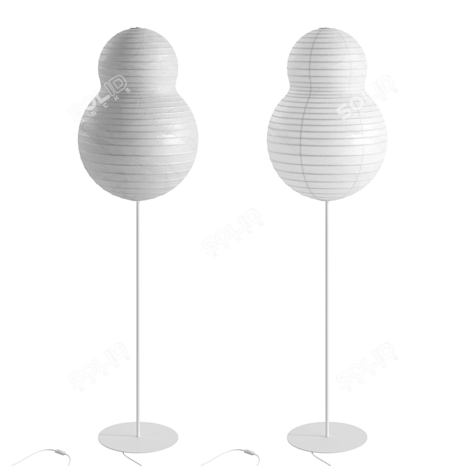 Modern Puff Floor Lamp Design 3D model image 4