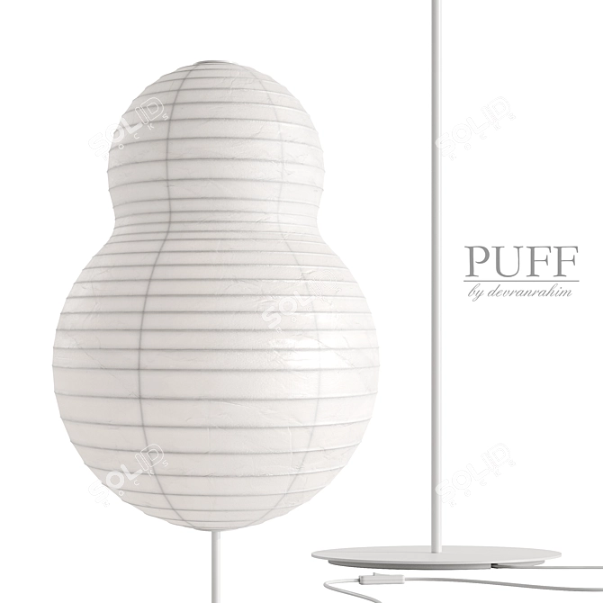 Modern Puff Floor Lamp Design 3D model image 6