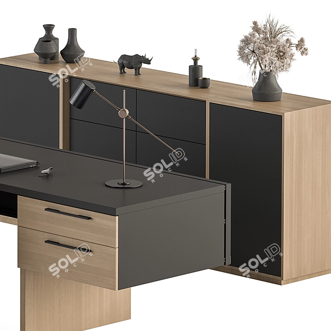 Executive Desk Set - Office Décor 3D model image 3