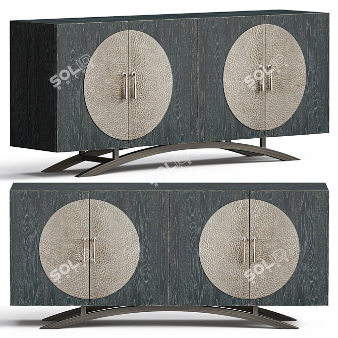 Modern Sleek Hooker Nolita console 3D model image 1