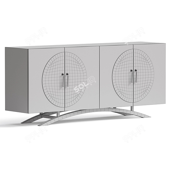 Modern Sleek Hooker Nolita console 3D model image 4
