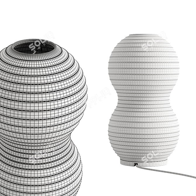 Sleek PUFF Table Lamp Reflection 3D model image 3