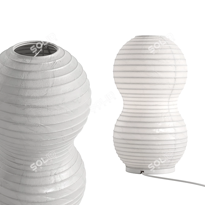 Sleek PUFF Table Lamp Reflection 3D model image 4