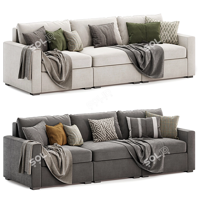 Maxwell Modular Sofa: Upgrade Your Space 3D model image 1