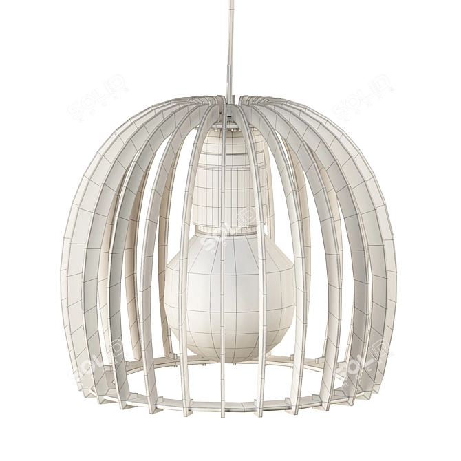 Scandinavian Wood Pendant Lamp, Bela 3D model image 2