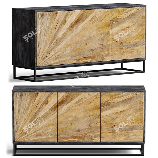 Contemporary Hooker Commerce Console Table 3D model image 1