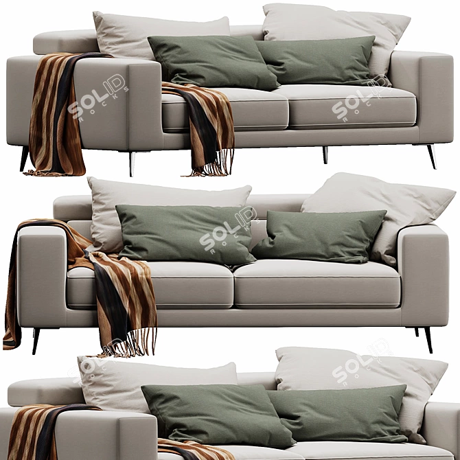 Modern Luxury Sofa 3D Model 3D model image 1