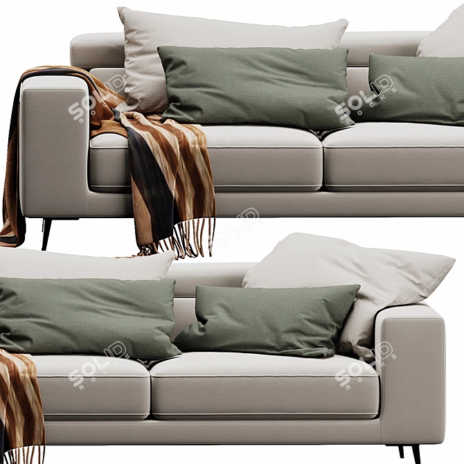Modern Luxury Sofa 3D Model 3D model image 2