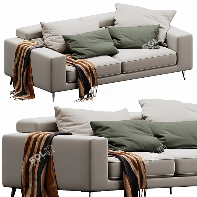 Modern Luxury Sofa 3D Model 3D model image 3