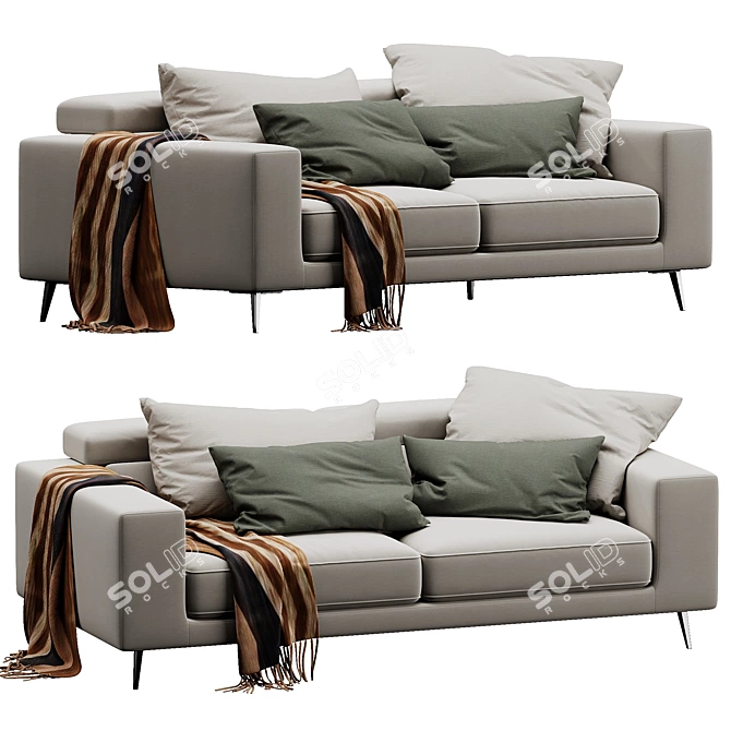 Modern Luxury Sofa 3D Model 3D model image 4
