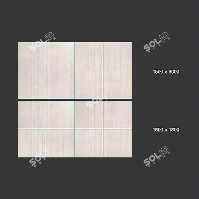 Premium Bianco Cemento Porcelain Tiles 3D model image 4