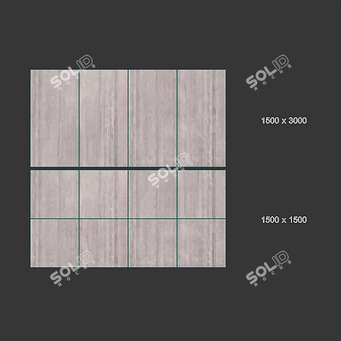 Neural-Enhanced Cemento Grigio Tiles 3D model image 4