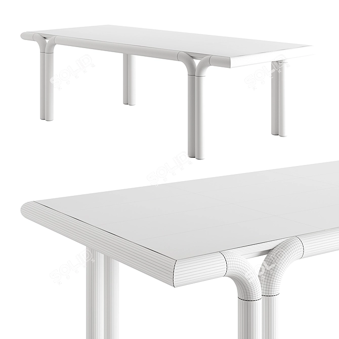 Elegant Imane Dining Table Design 3D model image 3