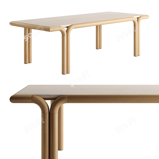 Elegant Imane Dining Table Design 3D model image 5