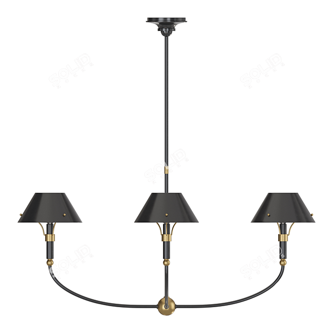  Modern Arched Chandelier Light 3D model image 3