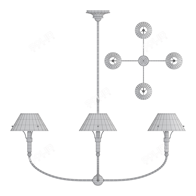  Modern Arched Chandelier Light 3D model image 4
