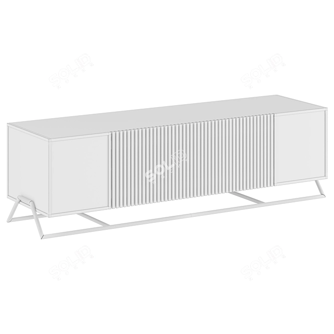 Modern Sound Bar TV Stand 3D model image 3