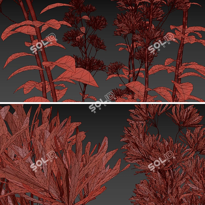 Joe Pye Weed Plants Set 3D model image 6