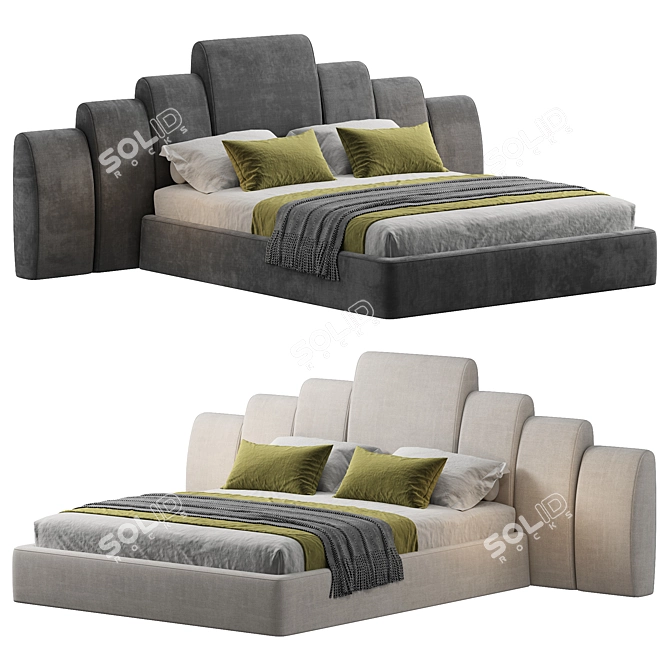 Luxury Kara Bed 2015 Model 3D model image 3