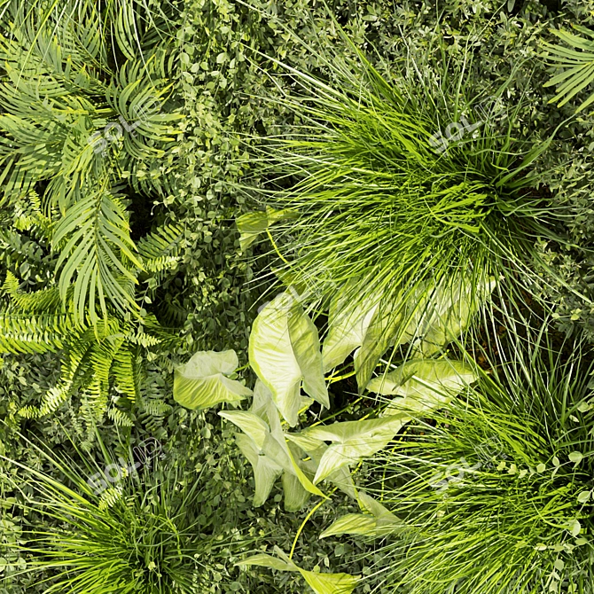 Vertical Leaf Plant Collection - Premium Quality 3D model image 2