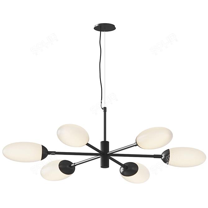 Elegant Salon Pendant Light 3D model image 1