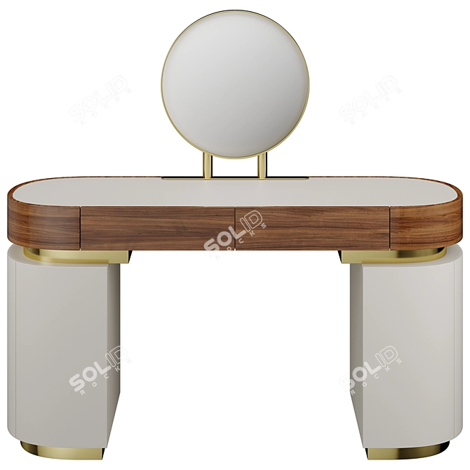 Elegant CLAIRE Vanity Table 3D model image 2