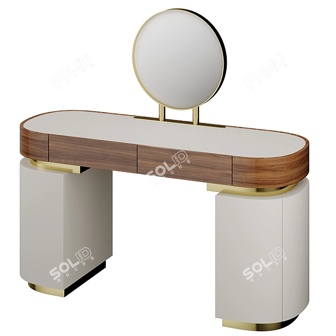 Elegant CLAIRE Vanity Table 3D model image 3