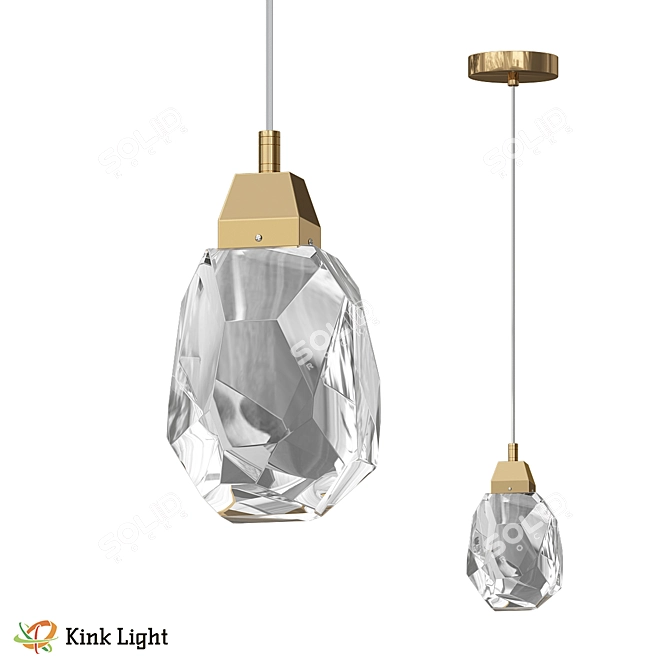 Elegant LED Pendant Light Fixture 3D model image 1