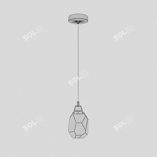 Elegant LED Pendant Light Fixture 3D model image 2