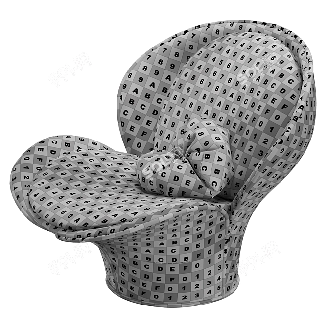 Feminine Blooming BEBA Armchair 3D model image 7