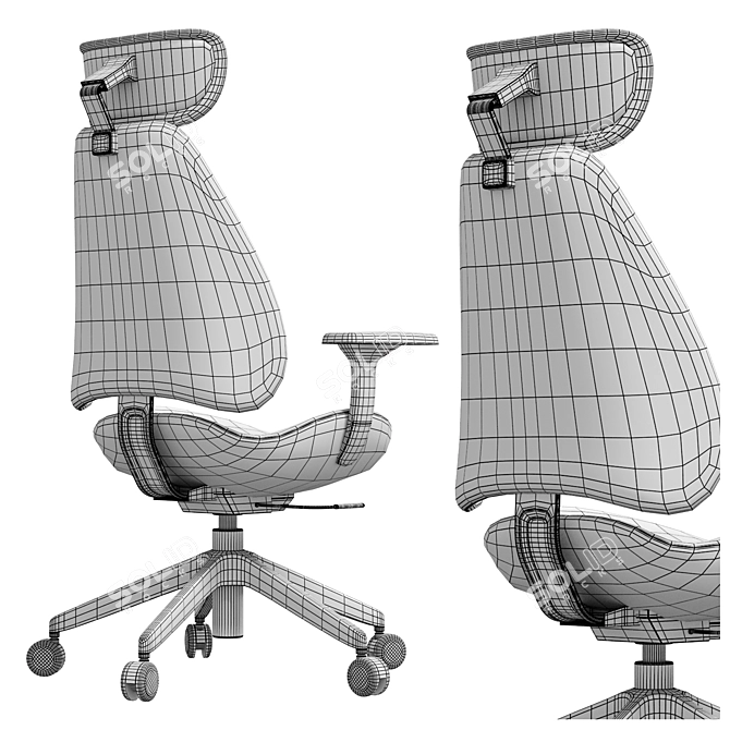 IKEA GRUPPSPEL Gaming Office Chair 3D model image 7